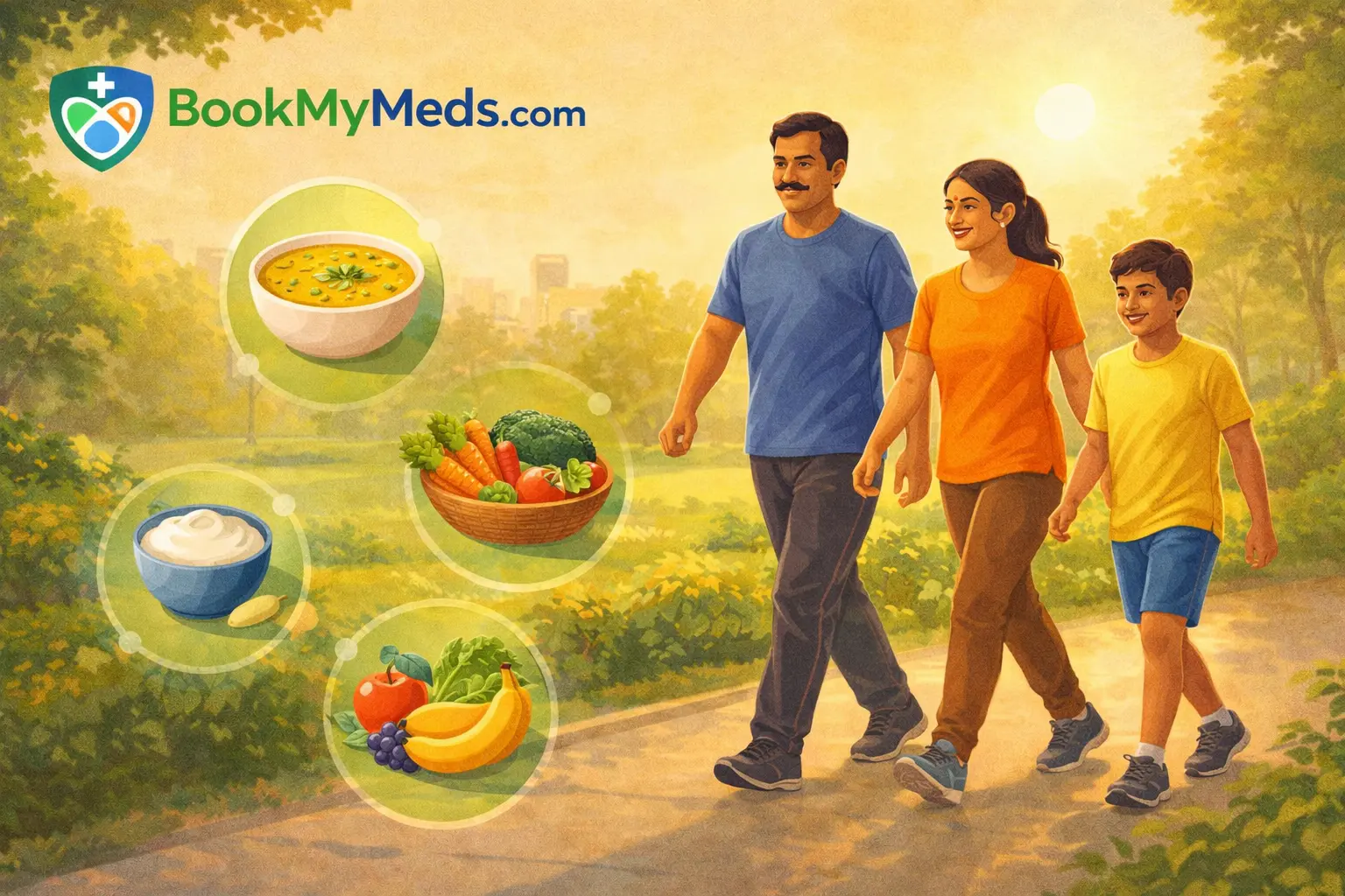 डायबिटीज में क्या खाएं और व्यायाम BookMyMeds