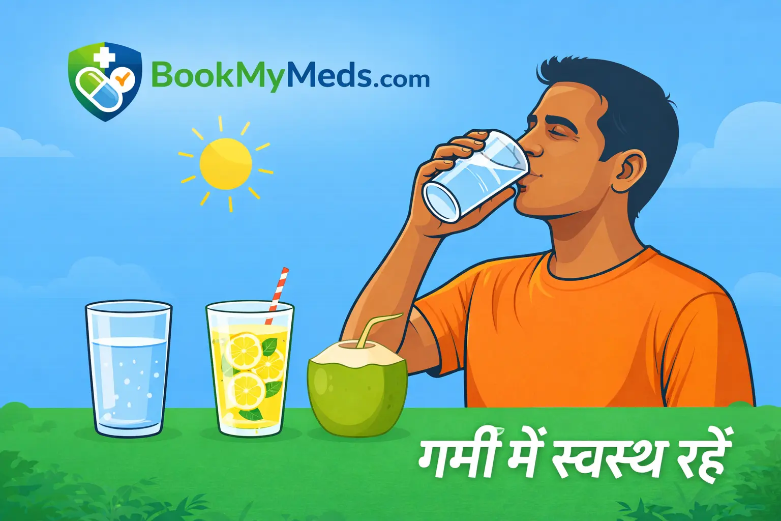 गर्मी में पानी पीने के फायदे BookMyMeds